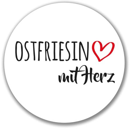 Huuraa Aufkleber Ostfriesin mit Herz Geschenk Sticker 10cm Ostfriesin Geschenkidee