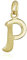 NKlaus Kettenanhänger Buchstabe P 333 Gelb Gold 8 Kt teilmatt 15x9mm Alphabet Amulett 13309