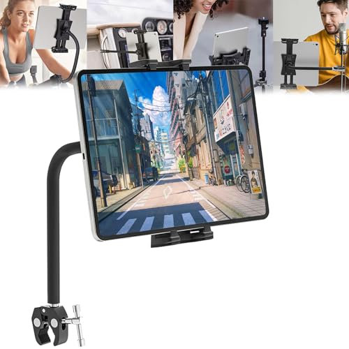 Soporte para Tableta con Cuello De Cisne para Cinta De Correr, Manillar Interior, Soporte para Tableta para Bicicleta para iPad Pro, iPad Mini, iPad Air, Dispositivos De 4,7 A 12,9 Pulgadas
