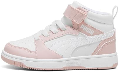 PUMA Puma Rebound V6 Mid AC+ PS, Scarpe da Ginnastica Unisex - Bambini e Ragazzi, Mauve Mist Puma White, 29 EU