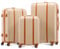 FERGÉ Kofferset 3 teilig Hartschale Milano Reisekoffer Trolley-Set (Handgepäck, L, XL) 3er Set Hartschalenkoffer Roll-Koffer 4 Rollen 100% ABS Champagner