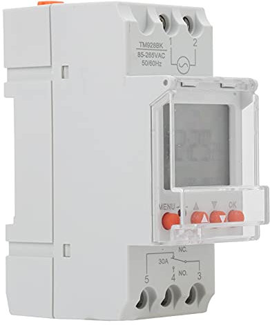 Minuterie Numérique rétro-éclairé LCD, Programmable pour Les Alimentations électriques Domestiques, Rail Din TM928BK 30A