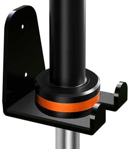 Fitarc Supporto per bilanciere olimpico, supporto verticale per bilanciere, per attrezzatura fitness domestica (nero 1 gancio)