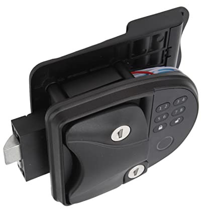Digital RV Keyless Entry Door Lock Set, Deadbolt Latch Handle with Remote Control and Keypad for Campers, 5th Wheel Trailers