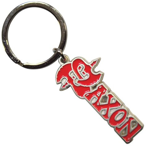 Rock Off officially licensed products Saxon Rot Band Logo Schlüsselring Keychain One Size