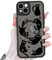 Heaofei Niedliche magnetische Schutzhülle für iPhone 15, kompatibel mit MagSafe, mit schwarzem Katzen-Motiv, für Damen, Mädchen, Jungen, weiche Stoßstange, harte Rückseite, Kawaii-Tier-Schutzhülle