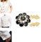 Cache-boutons en strass pour femme - Clips amovibles pour boutons de chemise - Boutons en cristal pour homme et femme - Convient pour la couture, le bricolage et la décoration de vacances. (e)