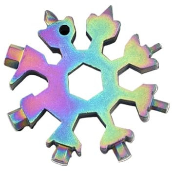 APVMFMKLTG Tragbarer EDC-Multifunktions-Drehmoment-Schneeflockenschlüssel, legierter Stahl, Sechskant, universeller 18-in-1-Achtkant-Schraubendreher, Haushaltswerkzeug(Mixcolor)