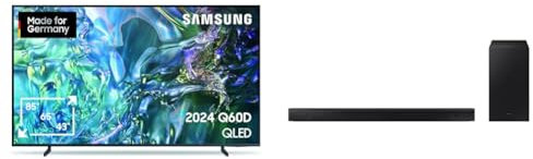 Samsung QLED Q60D Fernseher 85 Inch, TV with Quantum Prozessor Lite 4K, German Model, HW-B540 2.1-Kanal B-Soundbar, Dolby 2.0