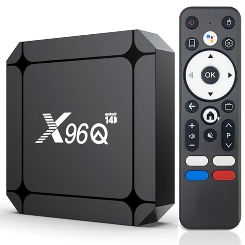 Android 14.0 TV Box, caja de TV 2GB RAM 16GB ROM RK3518 Quad-Core Cortex-A53, Android Box Support 2.4/5.0GHz 4K 100M Ethernet HDMI USB 3.0/2.0 TV Box