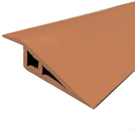 Flexible Bodenkantenleiste 1m für Teppich und Laminat, PVC Übergangsschwelle für Höhendifferenz Puffer und Kantendekoration auf Hartholzböden (hellbraun)