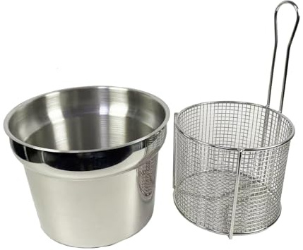 Stainless Steel Round Breading Table Basket And Bowl Compatible With Archway AyrKing Breading Table Basket And Bowl