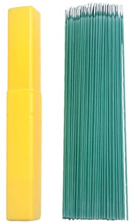 Green-Skinned Thin Iron Welding Electrodes - 50 Box Electric Welding Rods | Low Melting Point Coated Electrodes Specifically for Thin Iron Sheets | Universal for Galvanized Pipes Round | MMA Arc 2.5m