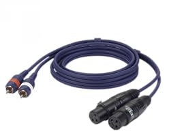 DAP Audio 2 XLR Female to 2 RCA Connector 3m