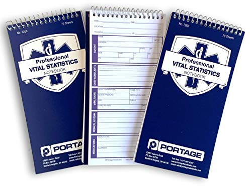 EMT / First Responders Vital Statistics Notebook (3 Pack)