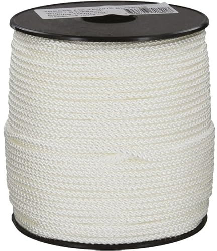 Corderies Tournonaises Bobine de corde nylon tressé blanc Ø 3 mm