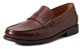 Geox U New Damon B, Mocasines Hombre, Marrón Dk Brown, 42.5 EU