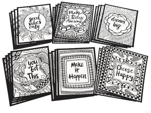 S & S weltweit ps1422 Think Positive Samt Art Poster (24 Stück)
