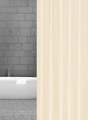 KS Handel 24 Textil DUSCHVORHANG Uni Champagner Ecru 240x200 cm 240 BREIT X 200 cm HOCH! Shower Curtain Champagner Ecru
