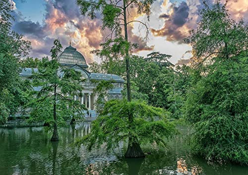 hansepuzzle 32760 - Madrid Puzzle 130 Teile | Gebäude Puzzle mit hochwertiger Puzzle Aufbewahrung: Kartonbox und wiederverschließbarem Beutel | Puzzle-Maße: 28,7 x 20 cm