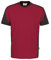 HAKRO T-Shirt Contrast Performance, weinrot/anthrazit, M