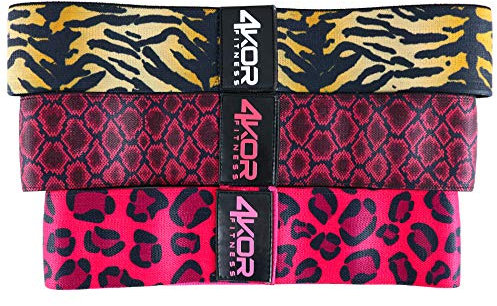 7,6 cm Band-Set von 4KOR Fitness (Grippy/Animal Print)