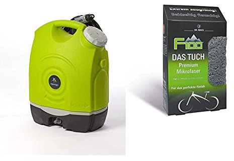 Aqua2go GD73 Mobile Reiniger, Grün & Dr. Wack - F100 DAS Tuch 40 x 40 cm I Premium Mikrofasertuch für kratzfreies Polieren vom empfindlichen Lacken I Extrem weich, flauschig
