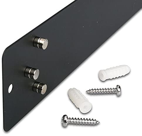 magnets4you - Magnetleiste zum Anschrauben | 350x50mm | schwarz | inkl. Schrauben & 6 starker Magnete | Haftgrund für alle Magnete