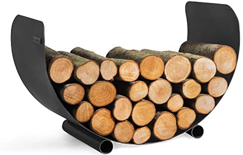 gartendekoparadies.de Kaminholzregal „TURIN“ Holzregal Regal für Holz, Breite 74 cm, Tiefe 36 cm, Höhe 45 cm, Gewicht: 13 kg, Gartendeko aus Naturstahl