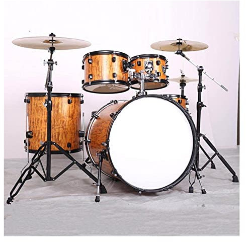 KESHUO Messing Adult Drum Kit Student Percussion Drum Instrument Praxis Schlagzeug Set (Color : 01)