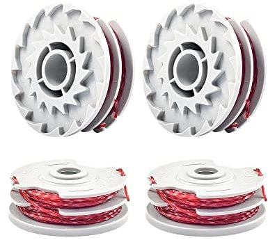 4 Pcs Strimmer Spool Line Φ1.5mm 11m for Flymo FLY021 / 513937190 Double Autofeed Spools and Line Strimmer Wire Replacement Compatible with Flymo CONTOUR 500 XT/POWER TRIM 500 XT/MINI TRIM/MULTI TRIM