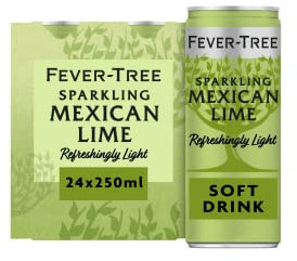 Fever-Tree Premium Sparkling Mexican Lime, Pack of 6 x 4 x 250ml
