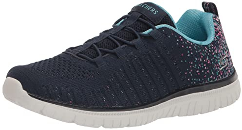 Skechers Women's Virtue Sneaker, Navy Blue, 6.5 UK