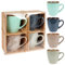 Vilde Lot de 4 tasses en céramique | 250 ml | Tasses décorées dans un emballage cadeau | Parfait pour offrir