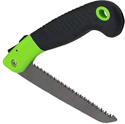 Folding Pruning Saw, 11.8 Inch Camping Saw for Gardening and Outdoor Survival with Secure Lock, Non-Slip Ergonomic Handle, Heavy Duty Folding Hand Saw for Wood Cutting, Tree Trimming