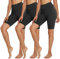TNNZEET 3er Pack Radlerhose Damen High Waist Shorts Kurze Sporthose Blickdicht Sommer Leggings Unter Kleider für Sport Yoga,Schwarz/Schwarz/Schwarz,3XL