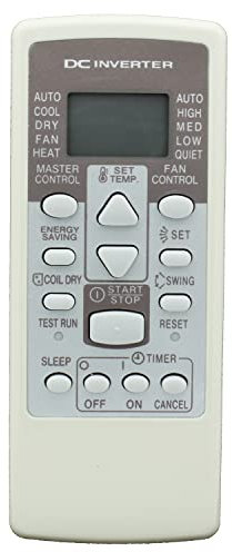 azwok Mando a distancia de repuesto AR-RCD1C para aire acondicionado Fujitsu, también compatible con AR-RCD1E AR-RCE1C AR-RCC2J AR-RCG2J AR-RCE1E