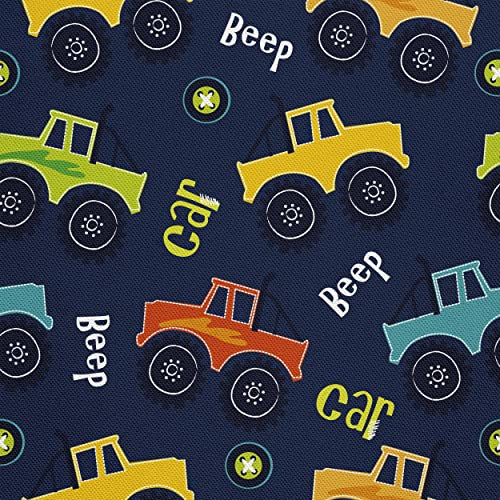 HEKO PANELS Stoff Oxford Wasserdichte Meterware Canvas-Stoff Polyester Stoff Zum Nähen Nähstoffe Möbelstoffe Dekostoffe Handwerken Wasserabweisend Blickdicht Autos 1 Meter 155 x 100 cm