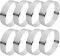 Veciado Moldes para Tartaleta de Acero Inoxidable de 8 Uds., 8Cm, Postre FrancéS, Mousse, Pastel de Frutas, Anillo para Tarta, Molde para Pastel Quiche