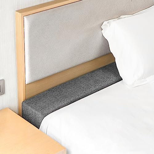 DEEPSHARK Relleno de espacio de cama para colchón King, esponja 45D de alta densidad, funda extraíble y lavable, relleno extensor de colchón para espacio de cabecero, grieta de espacio de cama, pared