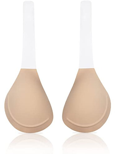 MIXILU Reggiseno adesivo per seno grande, reggiseno adesivo, senza cuciture, reggiseno push-up per abito senza schienale, Nude, E