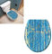 JOIEYOU Toilettensitz WC-Sitz aus Hartplastik Universal Toilettendeckel mit Absenkautomatik für alle handelsüblichen WC-Becken Blau Planks