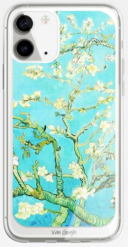Berkin Arts Compatible with iPhone 11 Case Clear TPU Transparent Cover Post-impressionism Flower (Almond Blossom by Vincent Van Gogh)