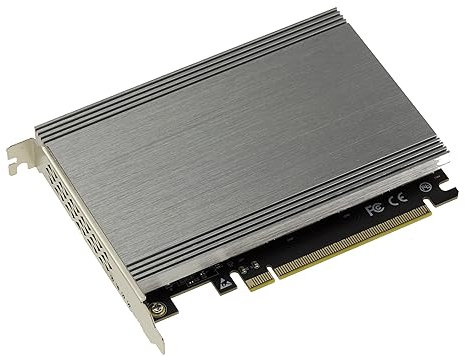 KALEA-INFORMATIQUE PCIe 3.0 x16 M2-Controller-Karte für 4 M.2 NVMe M Key SSDs mit Aluminium-Kühlkörper.