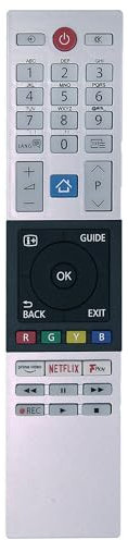 Remplacement Telecommande Toshiba CT-8543 adaptée à Télécommande Toshiba TV FHD UHD XUHD TV- Aucune Configuration Requise