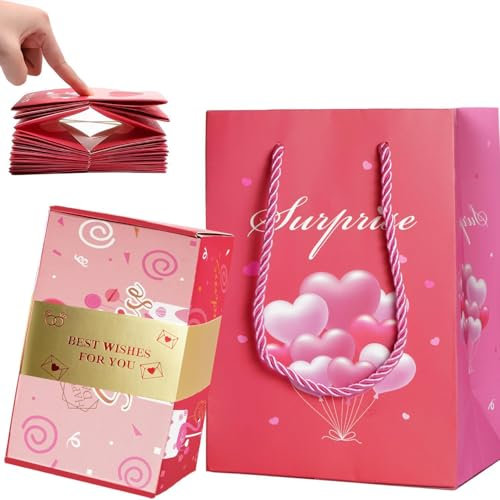 NVTRSD Überraschungsbox Geschenkbox, Kreative Zusammenklappbare Springende Überraschungs Geschenkbox, Geburtstag Sprungbox, Pop-up-Geschenkbox, kreieren Sie das überraschendste Geschenk (B)
