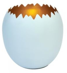 Lambert [W] Hoso Windlicht gezackt himmelblau klein H10 D9,5cm