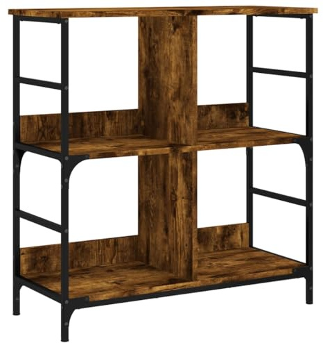 vidaXL Bücherregal Räuchereiche 78,5x33x82 cm Holzwerkstoff