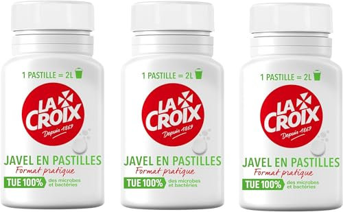 La Croix Javel en pastilles - Boîte de 40 - lot de 3 - Vendu Par Lot