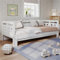 Tcewhhy Daybett Tagesbett Kiefer Massiv Ausziehbar Bett 90x190cm Herzform Bett Mit 2. Schlafgelegenheit Und Rollrost Kinderbett Gästebett Für Schlafzimmer Und Gästezimmer Weiß